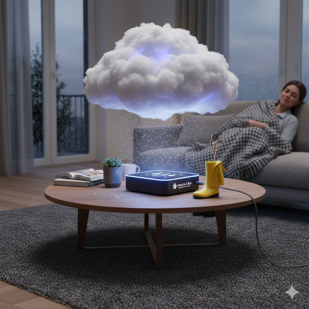 Cloud-In-A-Box™ – Der weltweit erste Indoor-Gewitter-Simulator
